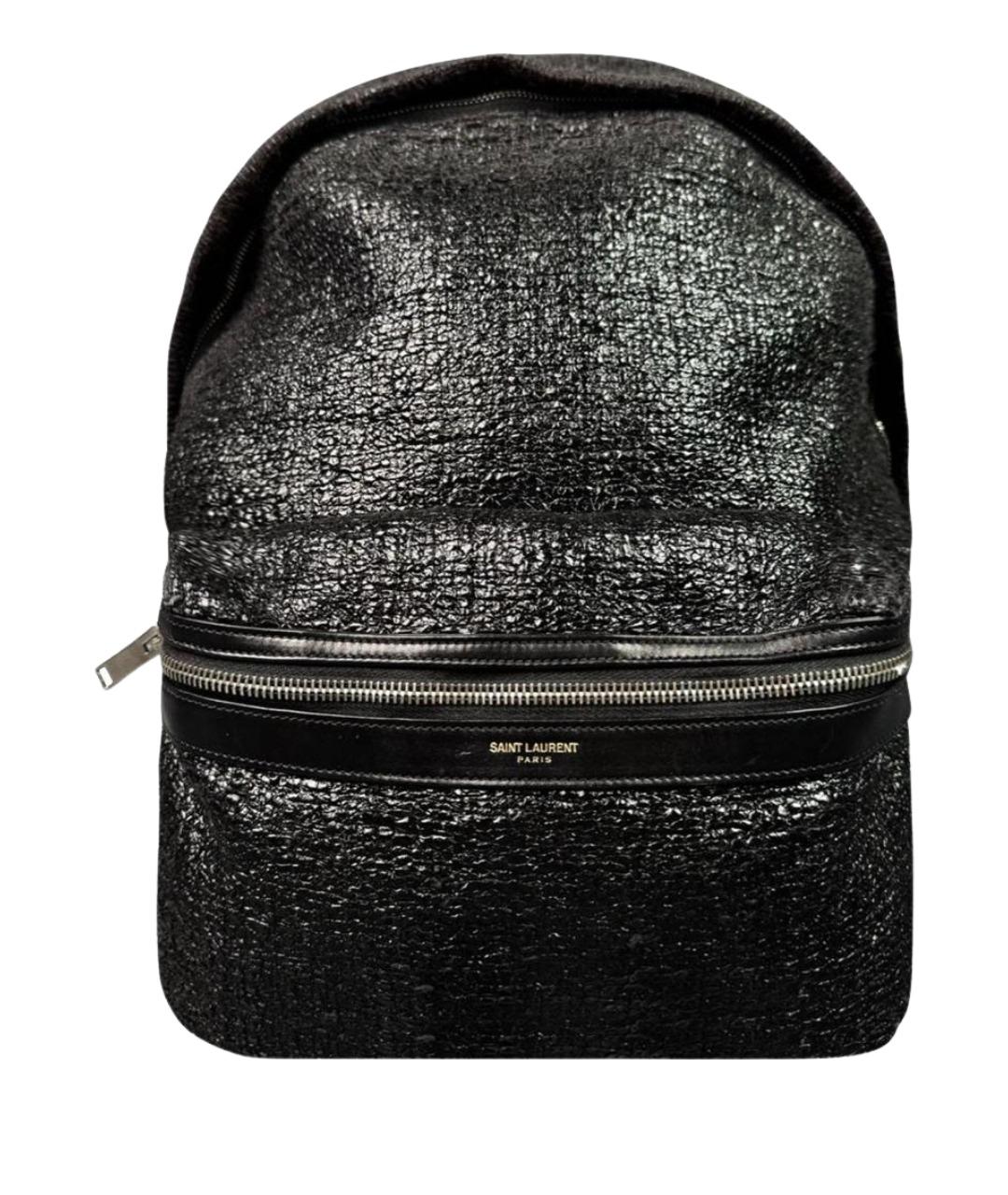 SAINT LAURENT Черный твидовый рюкзак, фото 1