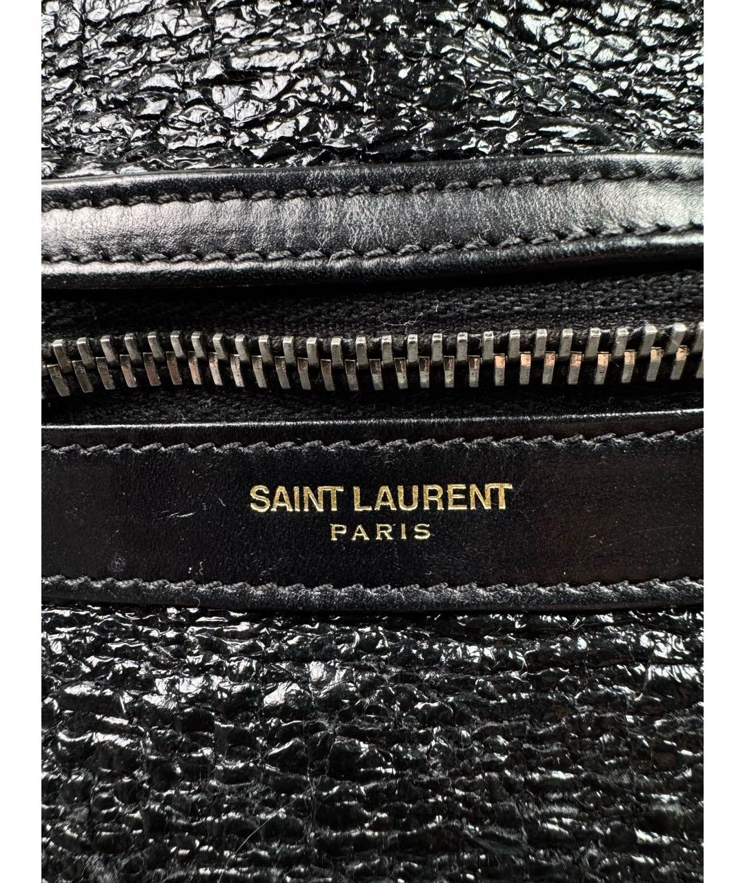 SAINT LAURENT Черный твидовый рюкзак, фото 5
