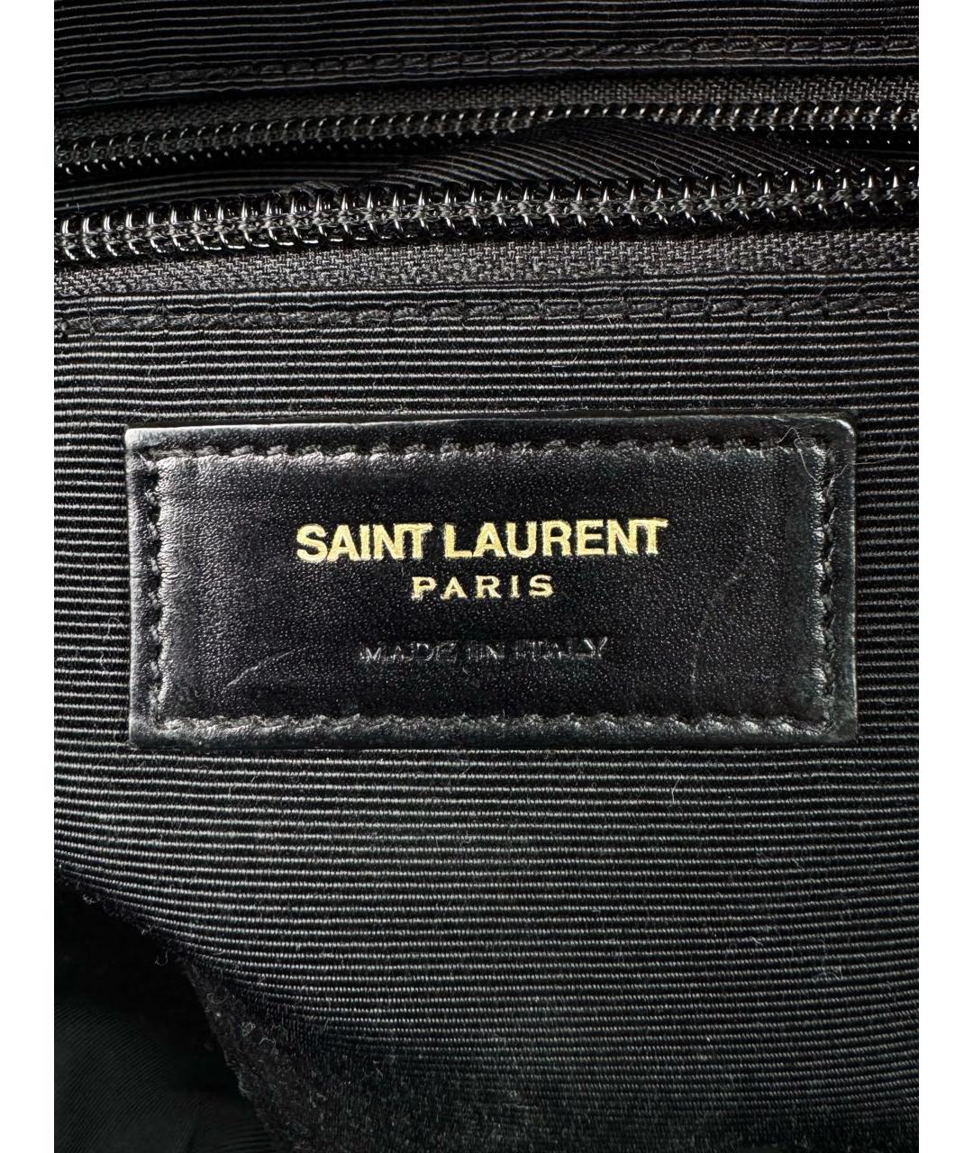 SAINT LAURENT Черный твидовый рюкзак, фото 7