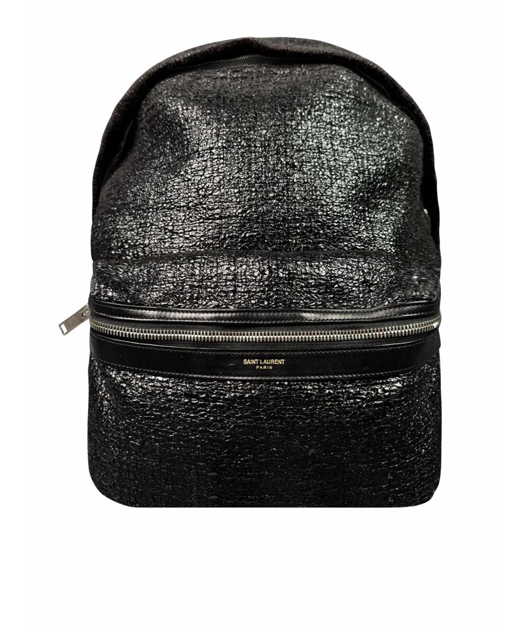 SAINT LAURENT Черный твидовый рюкзак, фото 10