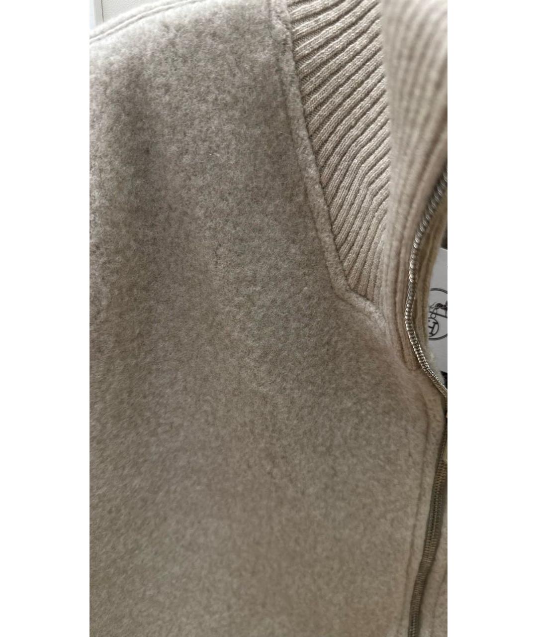 HERMES Бежевая шерстяная жилетка, фото 4