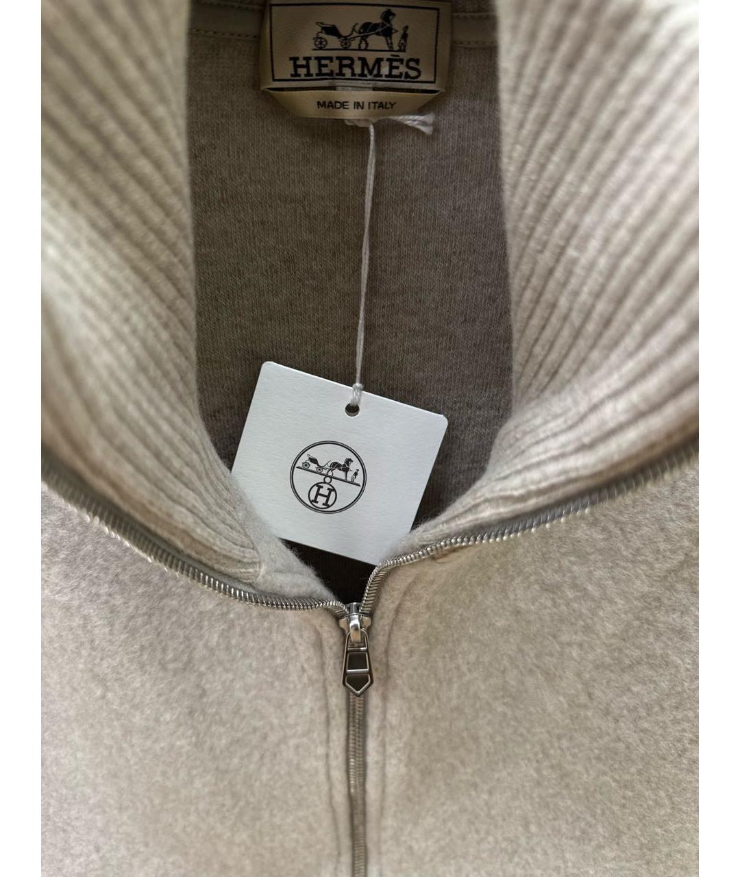 HERMES Бежевая шерстяная жилетка, фото 3