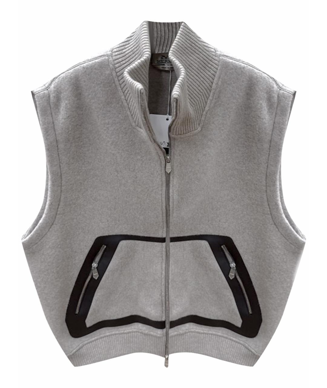 HERMES Бежевая шерстяная жилетка, фото 1