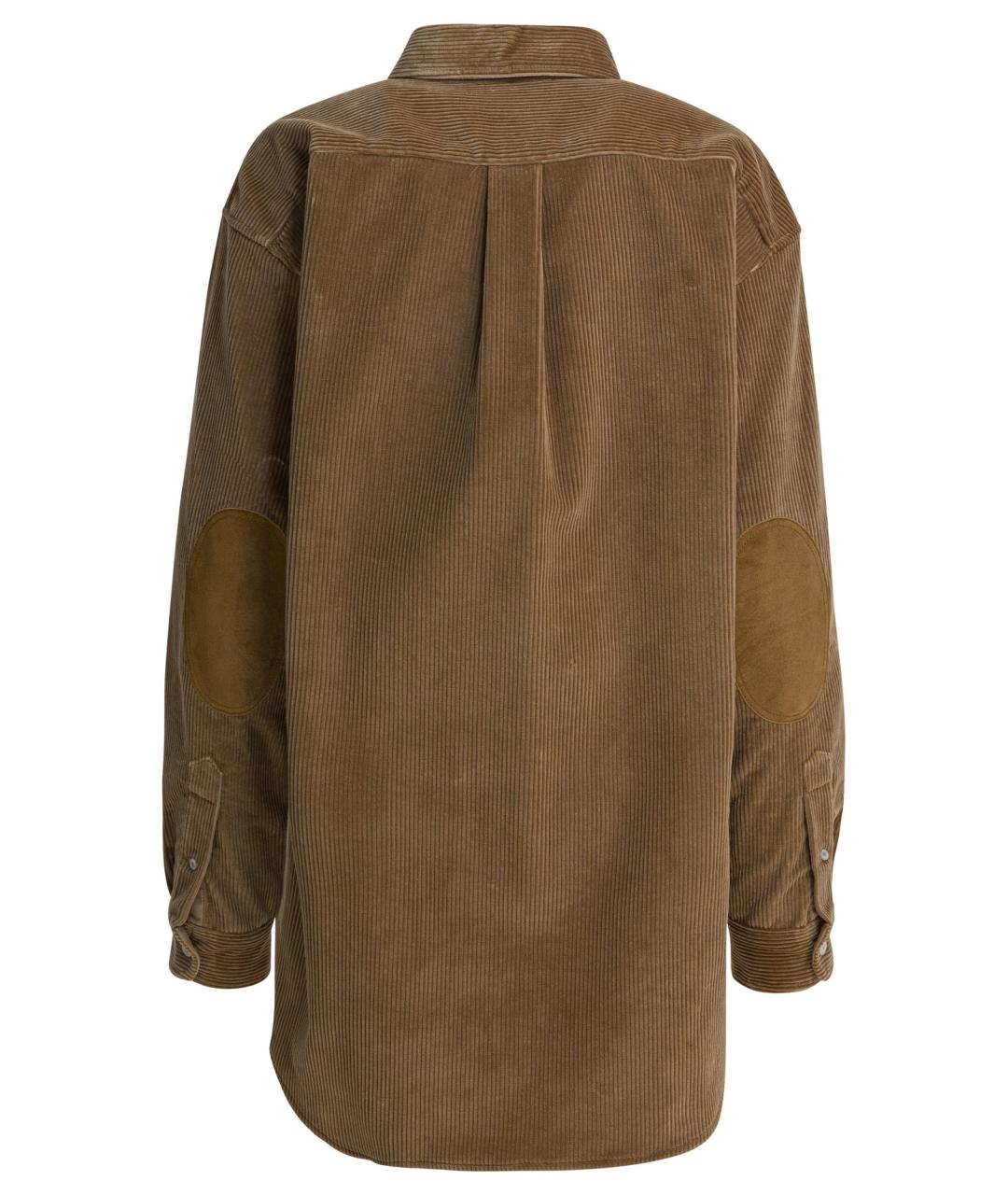 MIU MIU Коричневая хлопковая рубашка, фото 2
