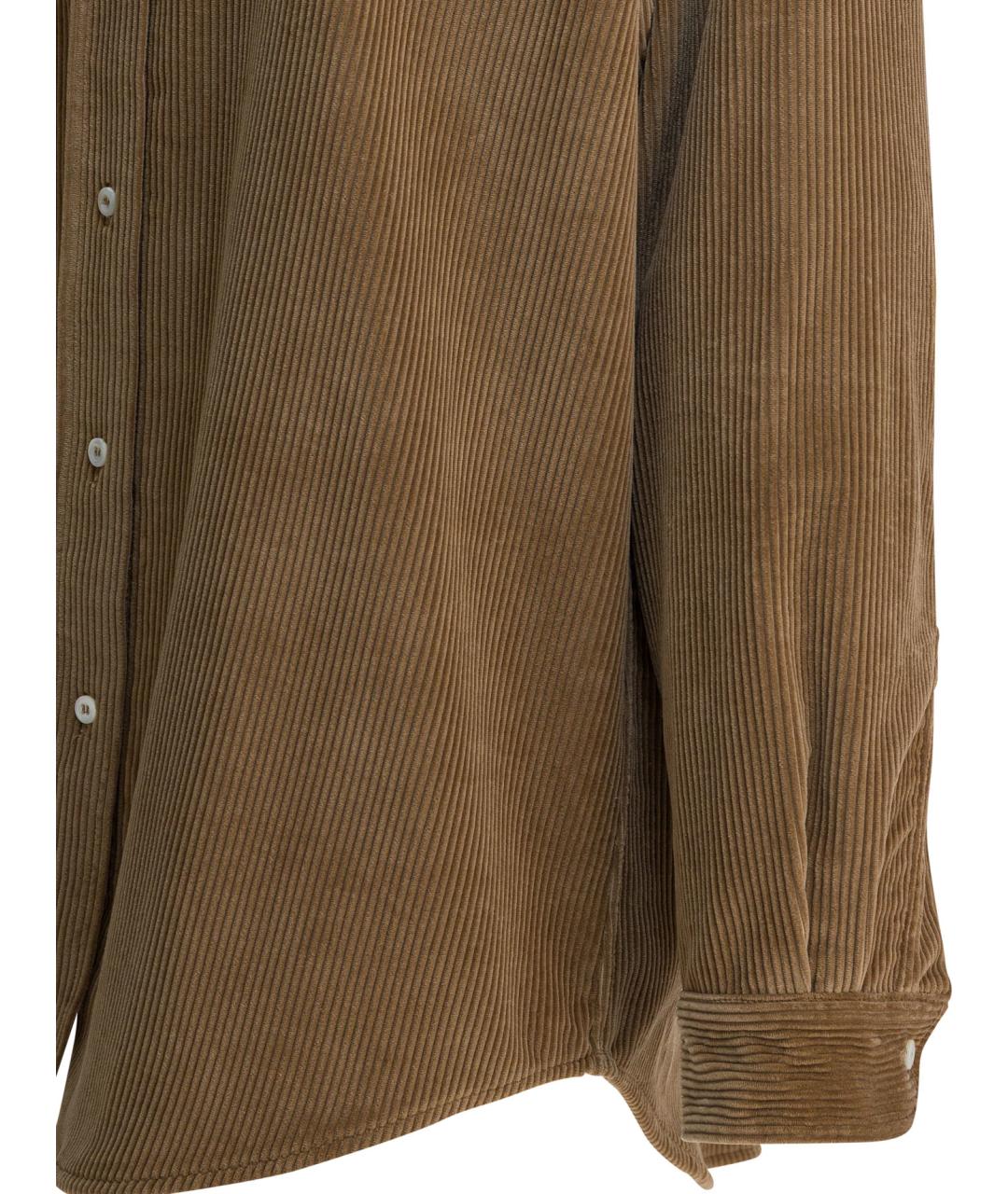 MIU MIU Коричневая хлопковая рубашка, фото 4