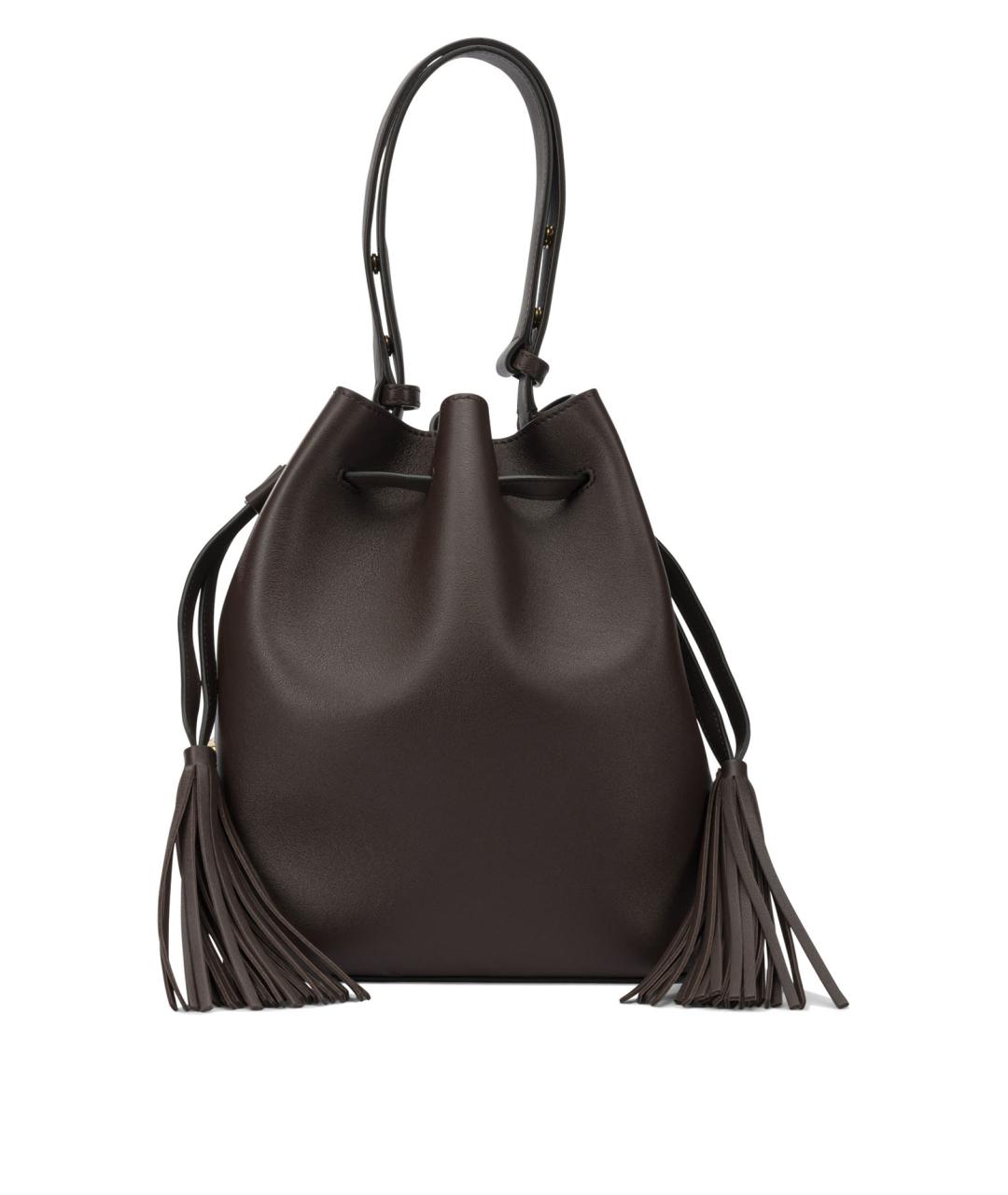 VALENTINO Коричневая кожаная сумка через плечо, фото 1