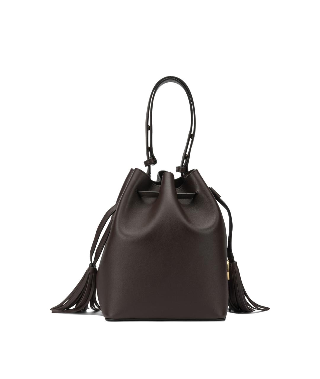 VALENTINO Коричневая кожаная сумка через плечо, фото 3