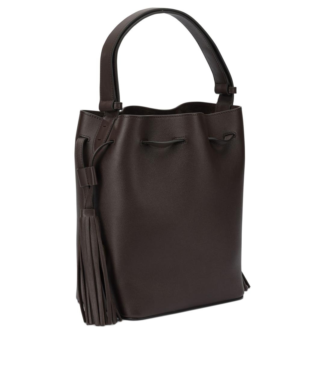 VALENTINO Коричневая кожаная сумка через плечо, фото 2