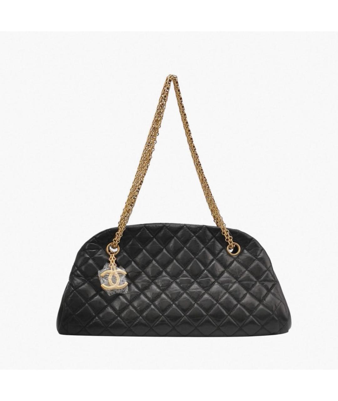 CHANEL Черная кожаная сумка через плечо, фото 6