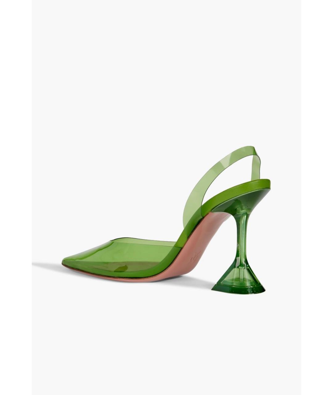 Amina Muaddi Зеленые резиновые туфли, фото 3