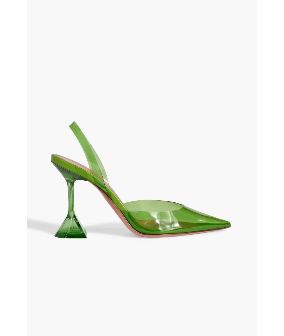 Amina Muaddi Зеленые резиновые туфли, фото 4