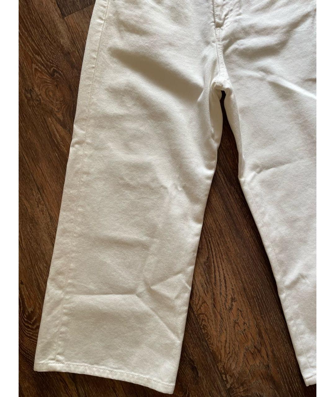 MSGM Белые хлопковые прямые джинсы, фото 8