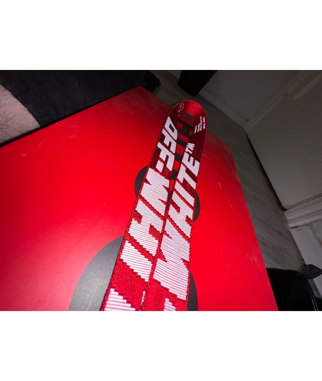 OFF-WHITE Бордовый брелок, фото 3