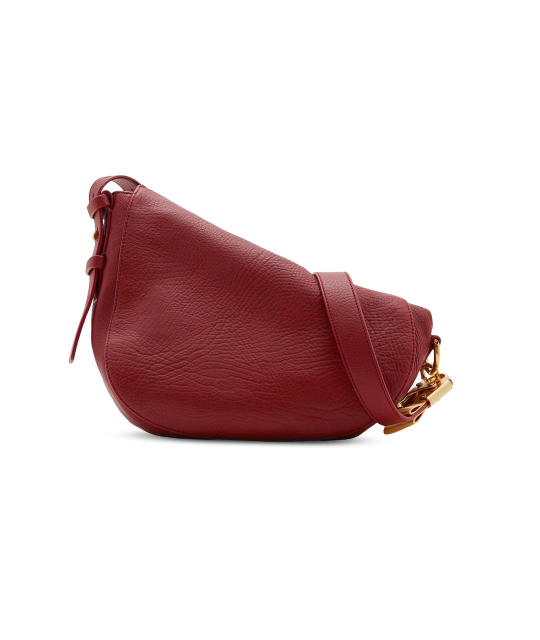 BURBERRY Красная кожаная сумка через плечо, фото 7
