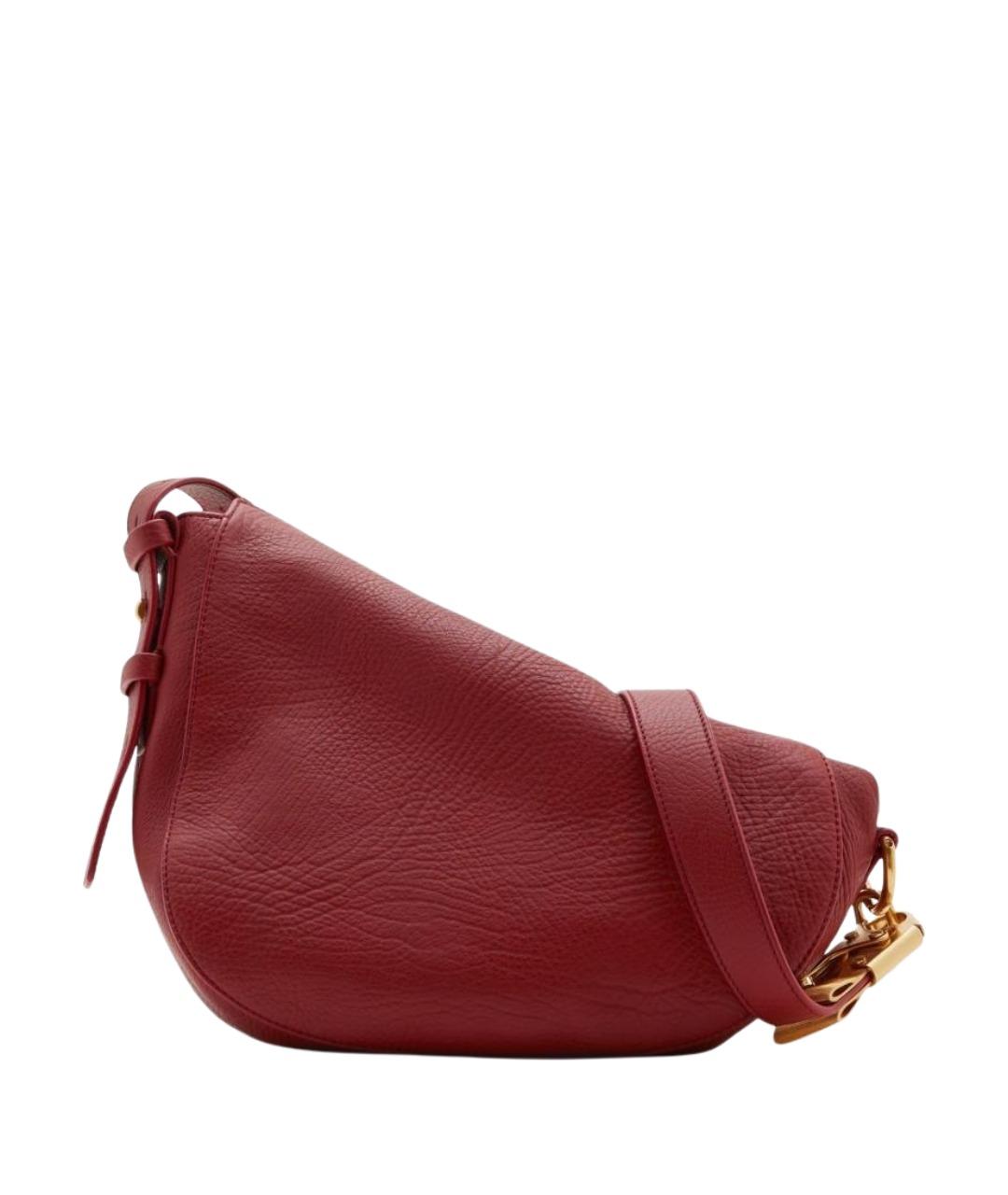 BURBERRY Красная кожаная сумка через плечо, фото 8