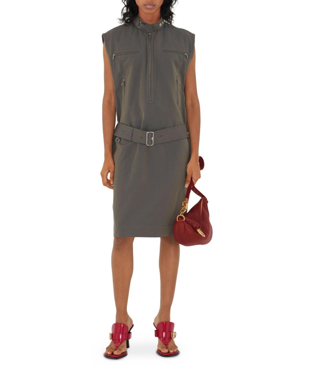 BURBERRY Красная кожаная сумка через плечо, фото 6