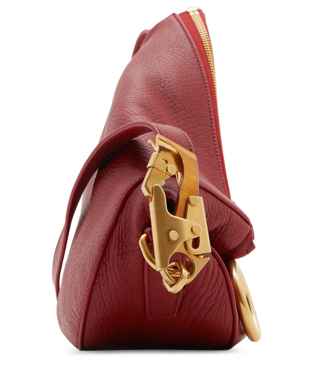 BURBERRY Красная кожаная сумка через плечо, фото 3