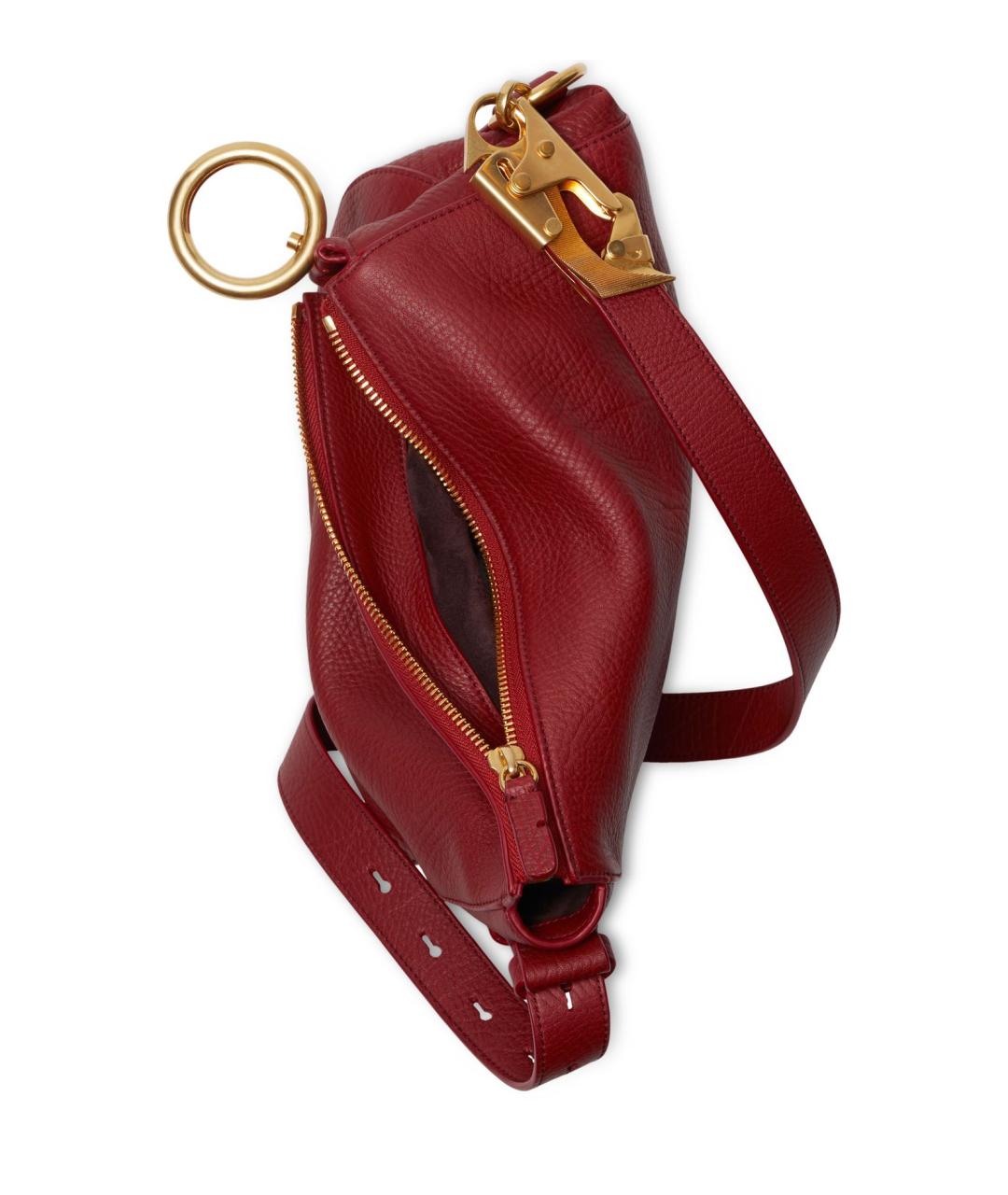 BURBERRY Красная кожаная сумка через плечо, фото 4