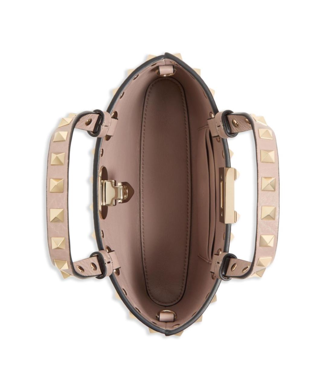 VALENTINO Розовая кожаная сумка тоут, фото 5