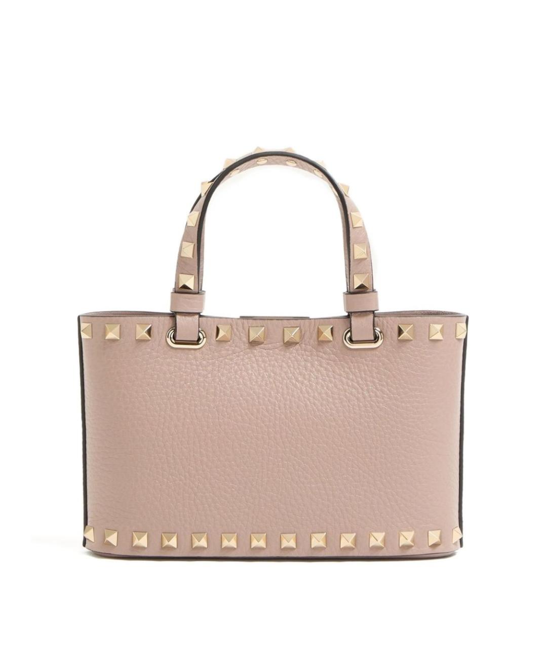 VALENTINO Розовая кожаная сумка тоут, фото 2