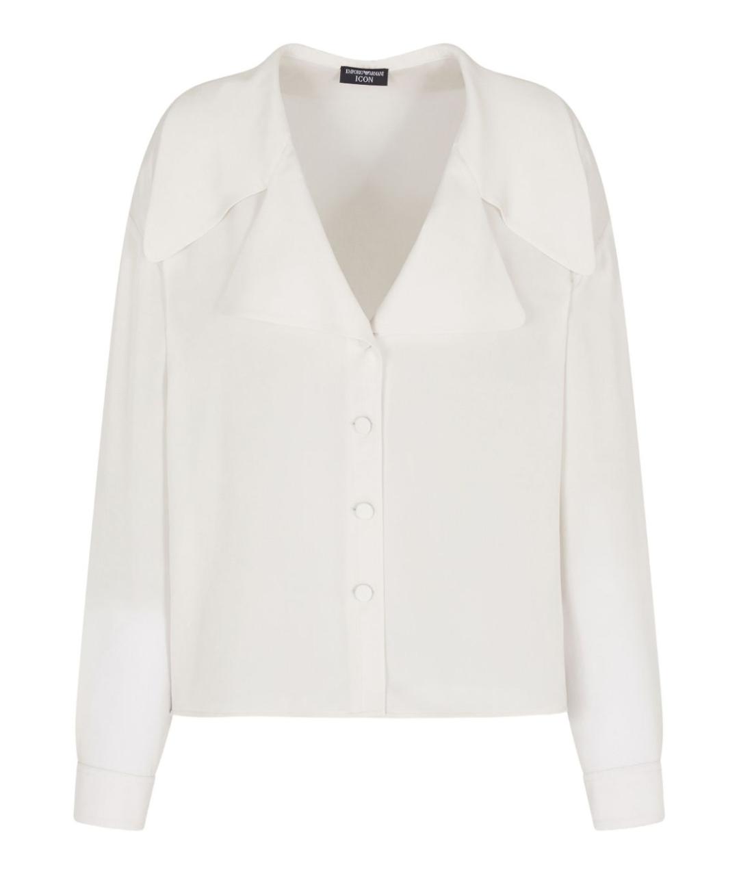 EMPORIO ARMANI Белая шелковая рубашка, фото 1