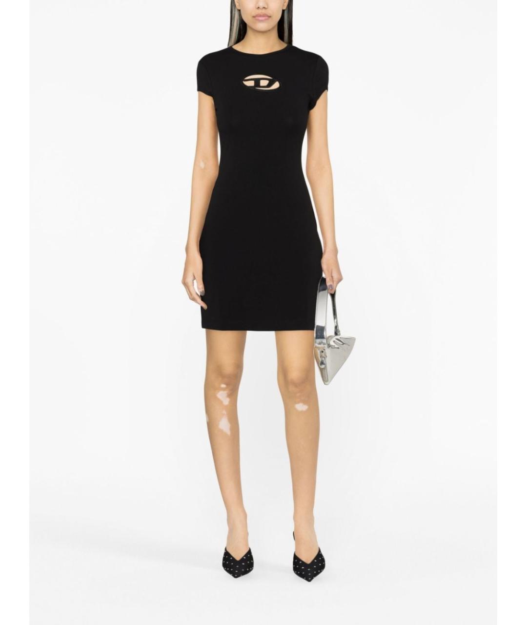 DIESEL Черное хлопковое повседневное платье, фото 6