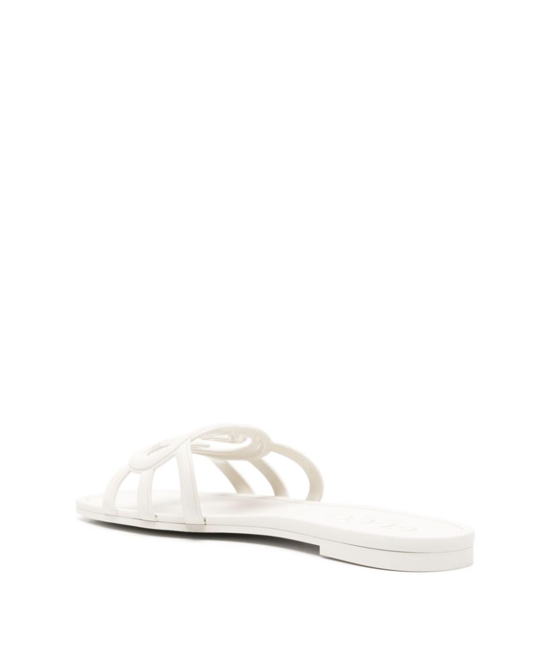 GUCCI Белые текстильные сандалии, фото 4