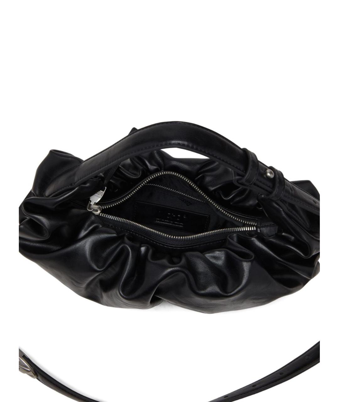 DIESEL Черная сумка с короткими ручками из искусственной кожи, фото 4