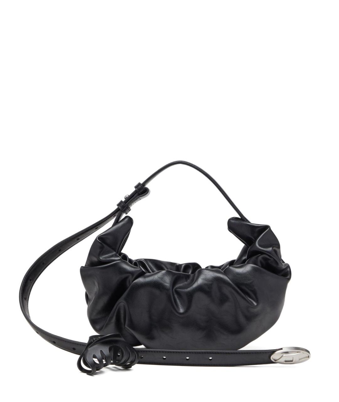 DIESEL Черная сумка с короткими ручками из искусственной кожи, фото 1