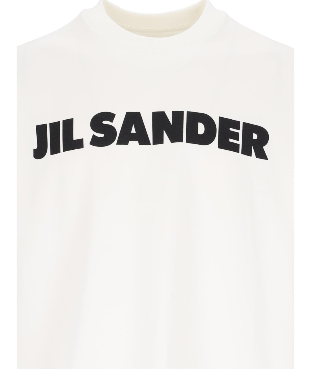 JIL SANDER Белая хлопковая футболка, фото 3