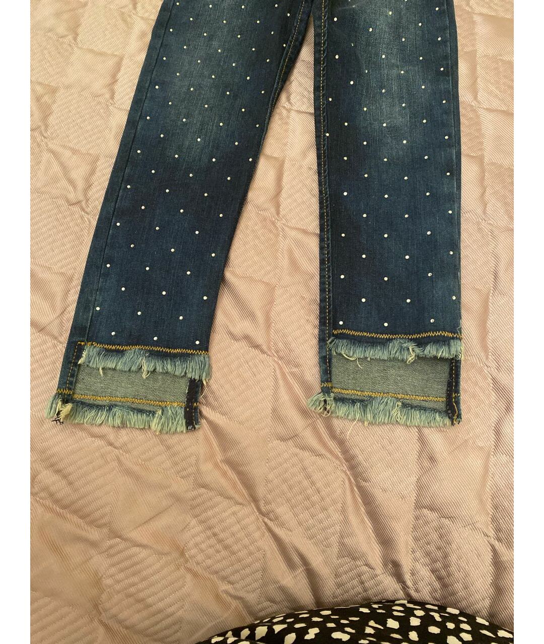 MONNALISA Синие хлопковые детские джинсы, фото 6