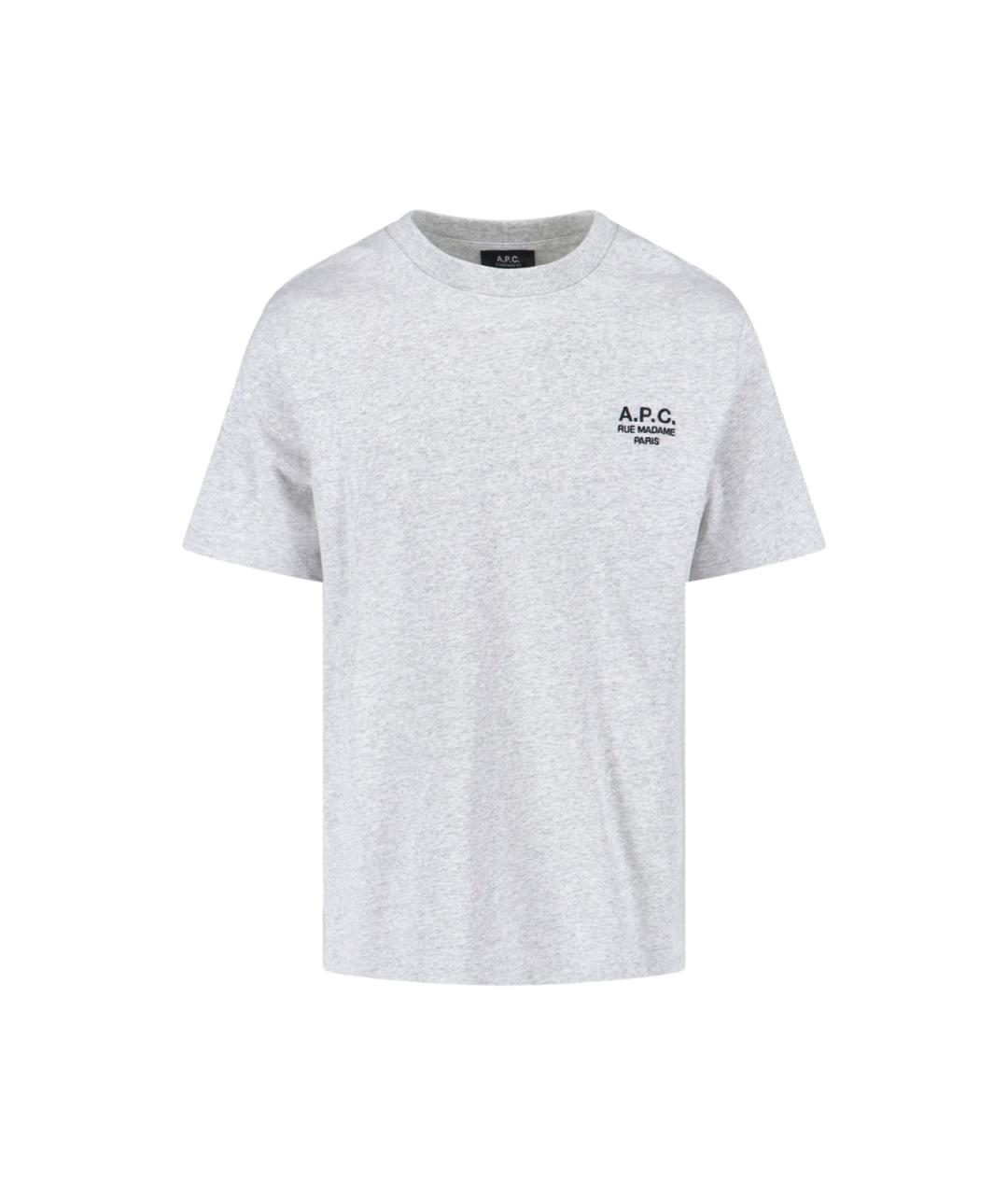 A.P.C. Серая хлопковая футболка, фото 1