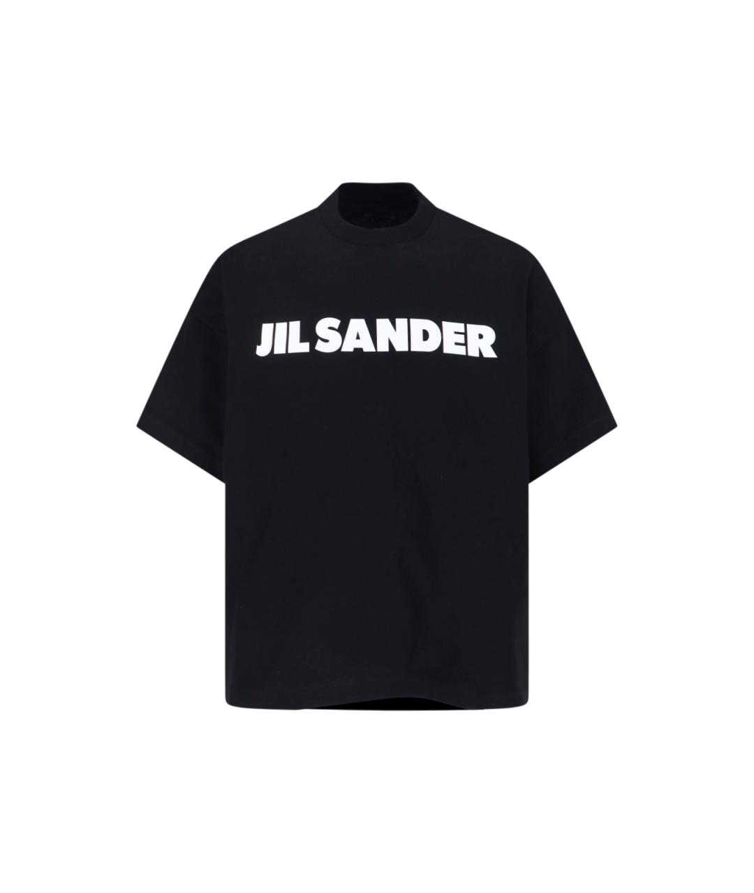 JIL SANDER Черная хлопковая футболка, фото 1