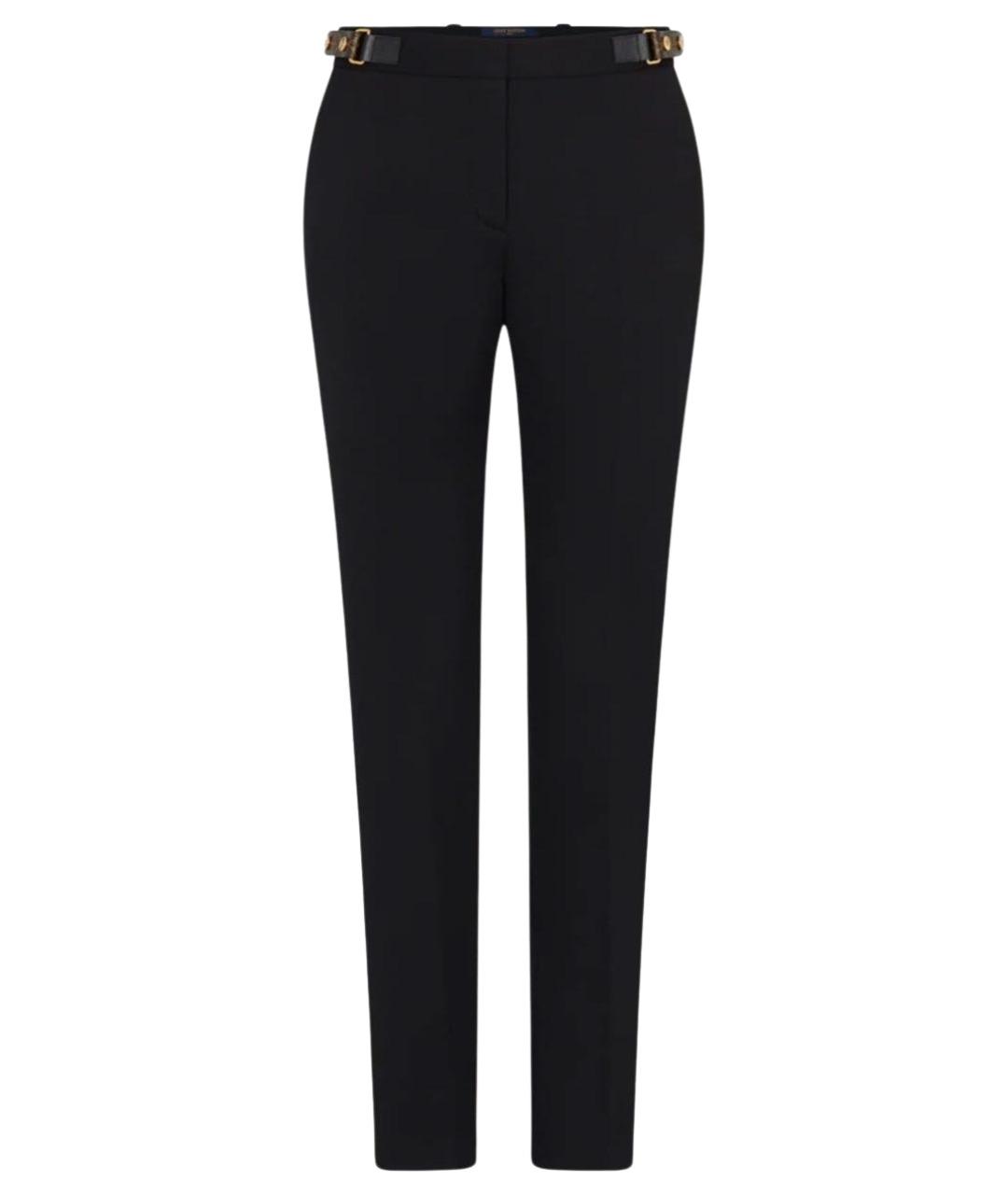 LOUIS VUITTON Черные хлопковые прямые брюки, фото 1