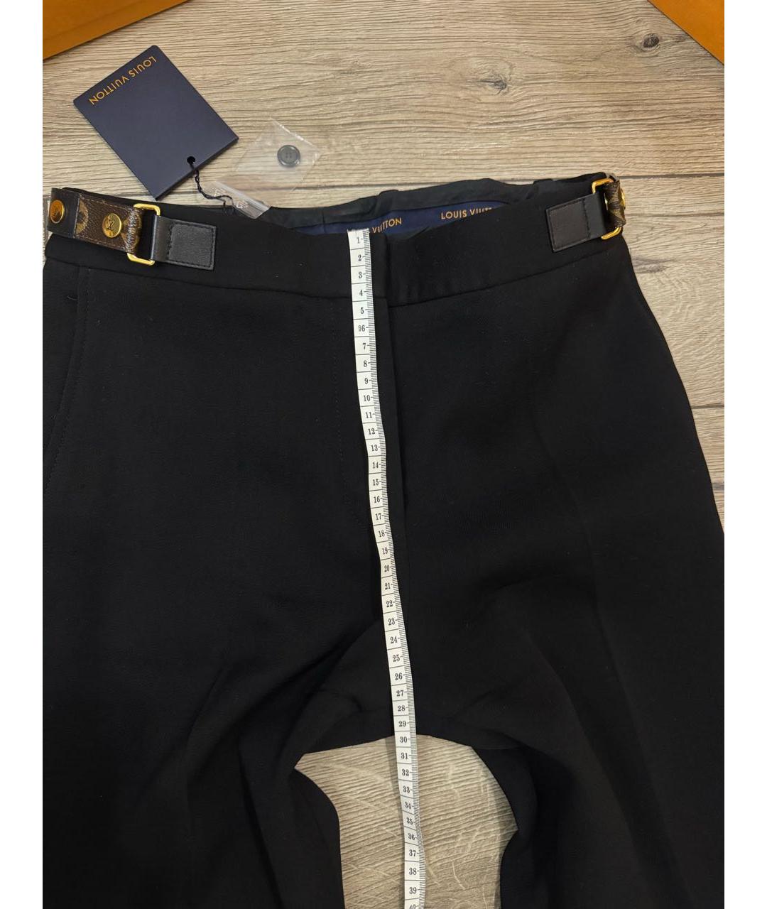 LOUIS VUITTON Черные хлопковые прямые брюки, фото 6