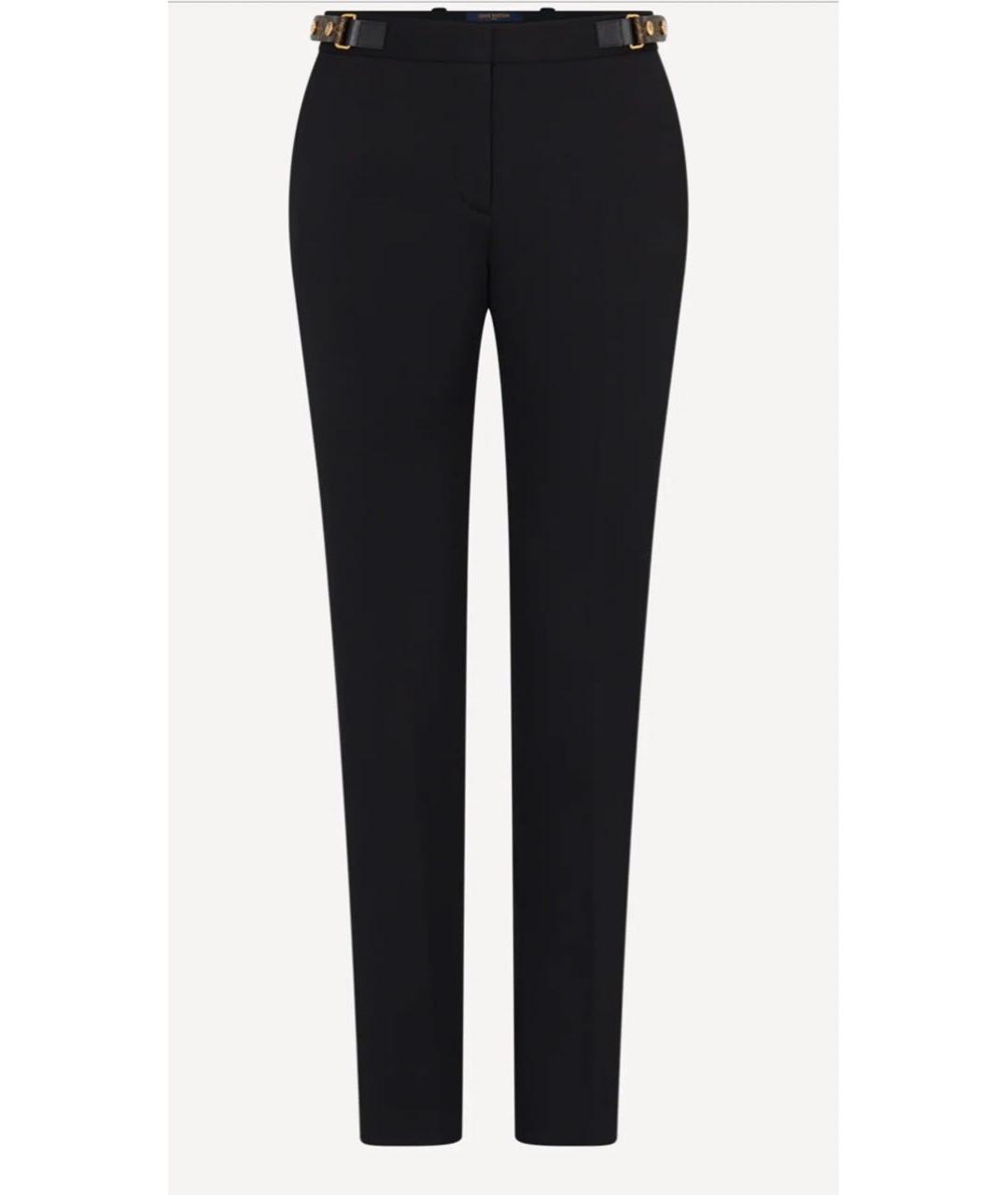 LOUIS VUITTON Черные хлопковые прямые брюки, фото 9