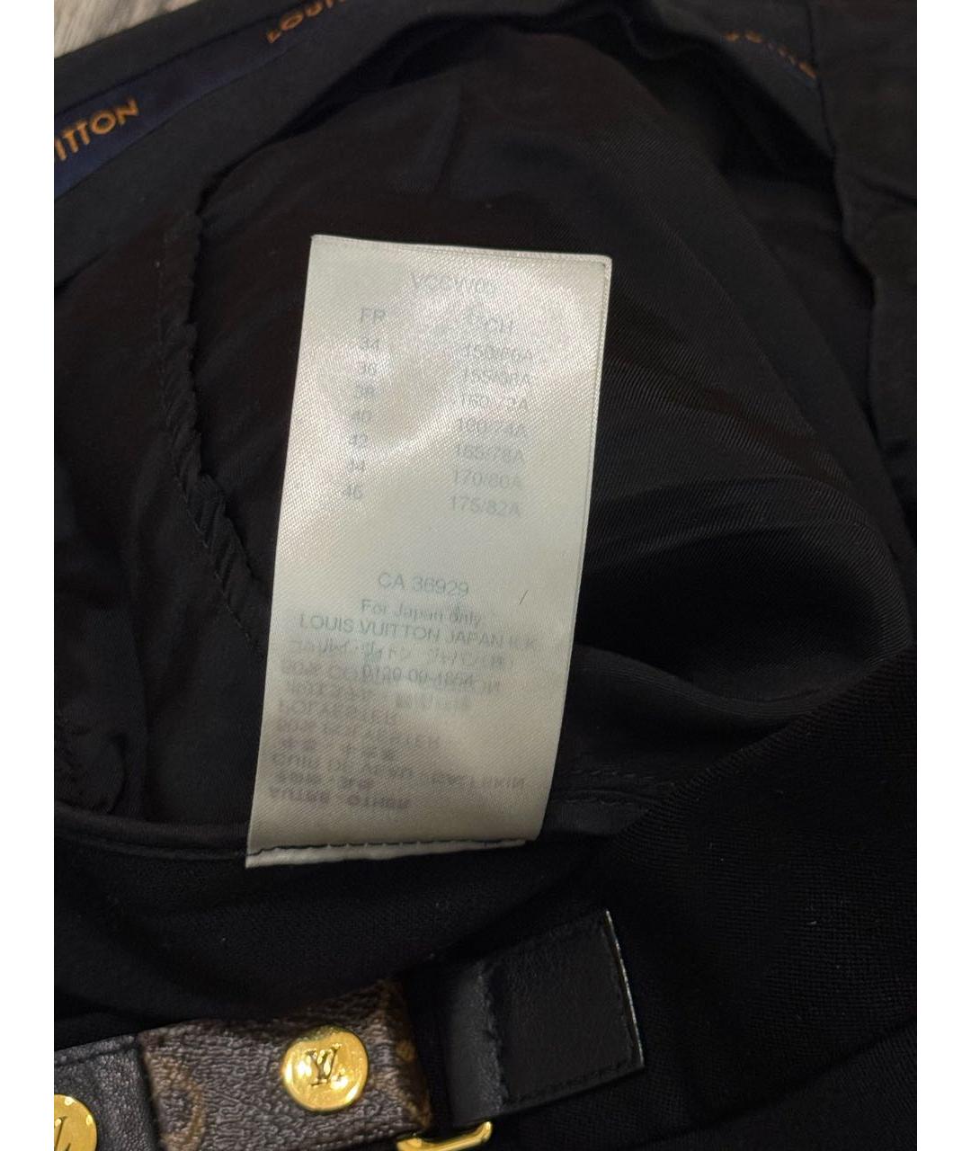 LOUIS VUITTON Черные хлопковые прямые брюки, фото 8