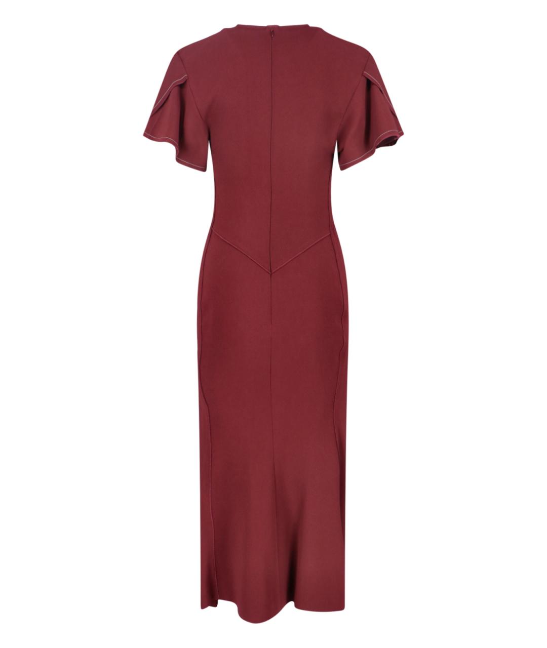 VICTORIA BECKHAM Бордовое вечернее платье, фото 2