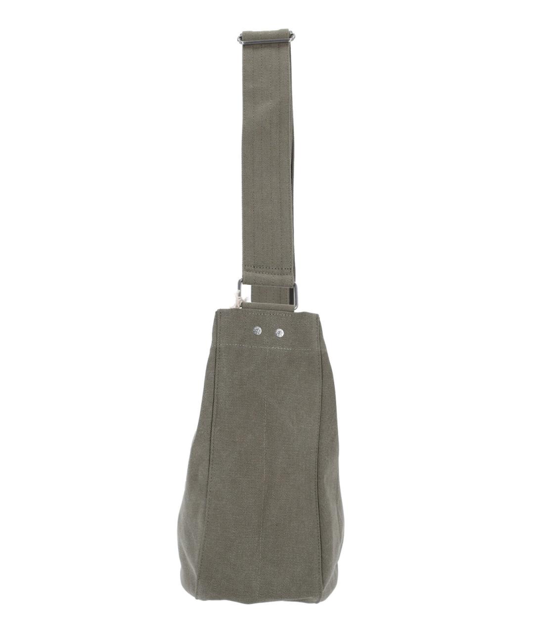 A.P.C. Зеленая хлопковая сумка через плечо, фото 5