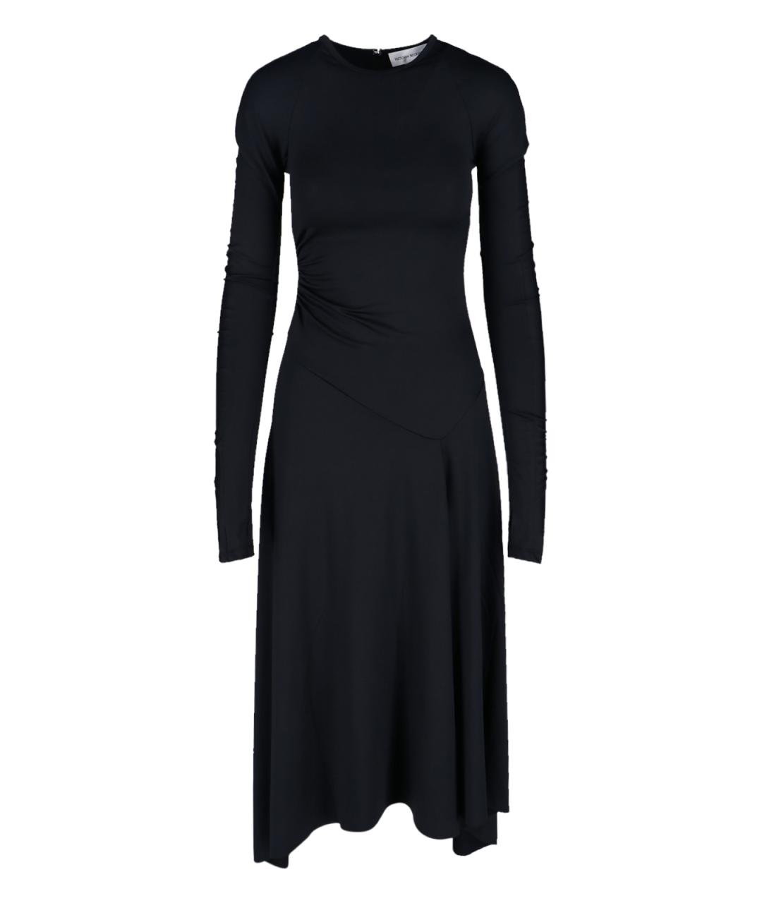VICTORIA BECKHAM Черное вискозное вечернее платье, фото 1