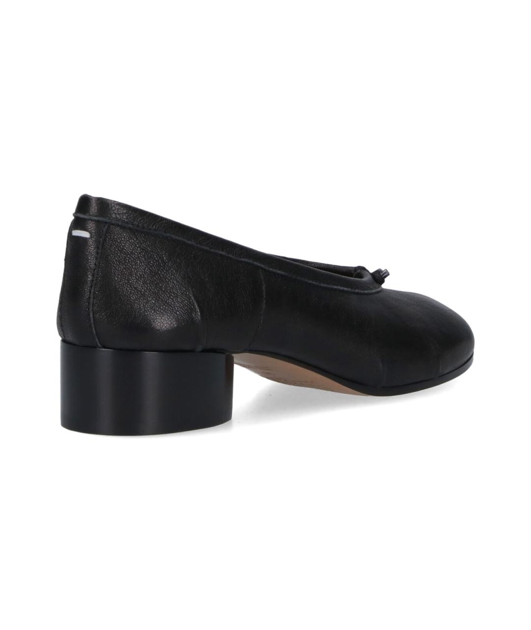 MAISON MARGIELA Черные кожаные туфли, фото 4