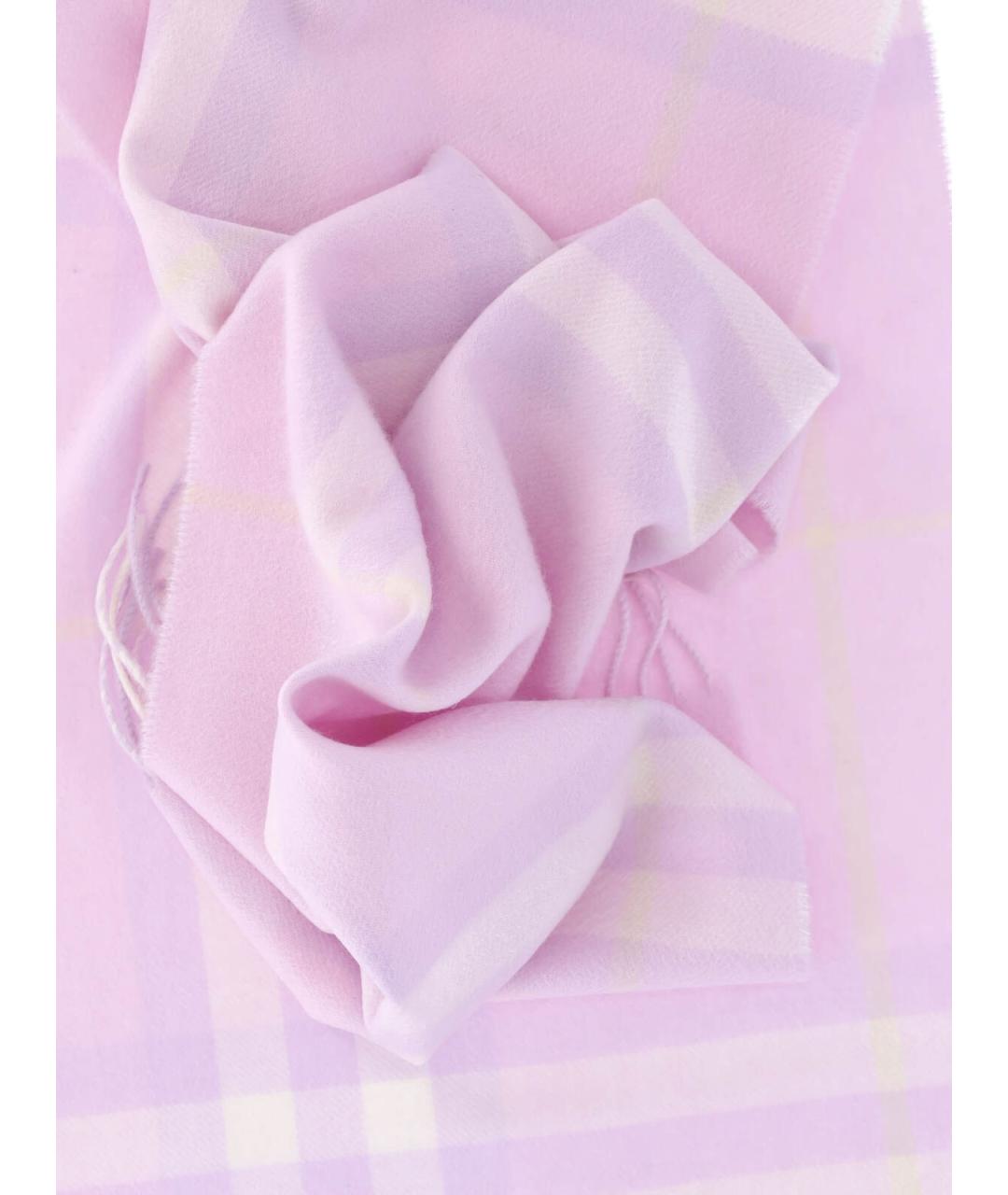 BURBERRY Розовый кашемировый шарф, фото 2