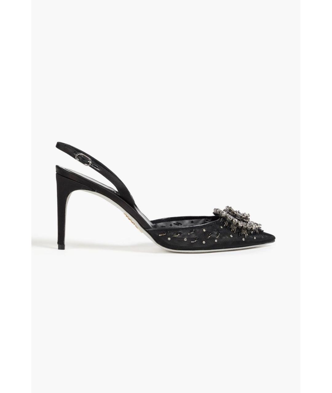RENE CAOVILLA Черные мюли, фото 5