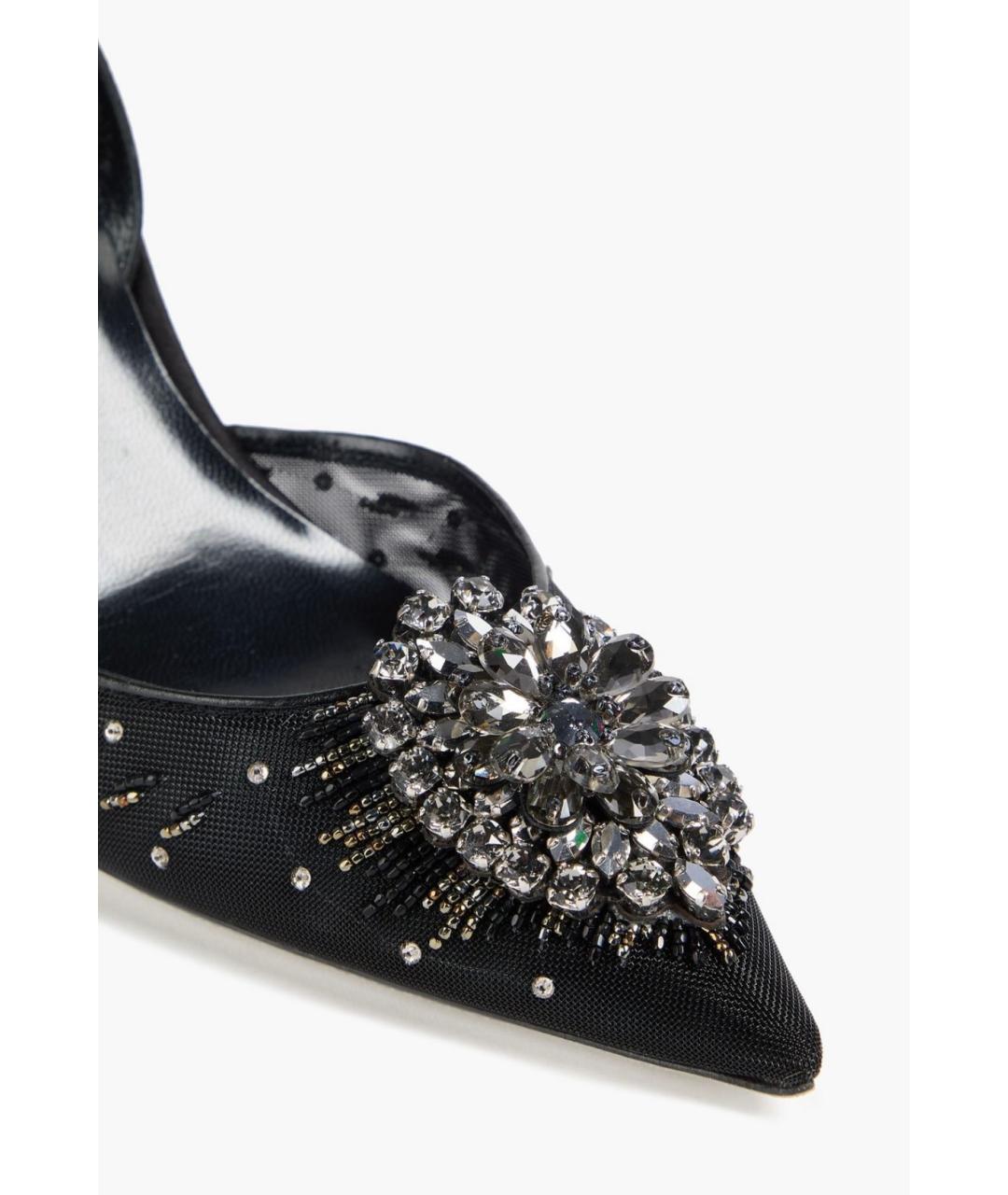 RENE CAOVILLA Черные мюли, фото 4