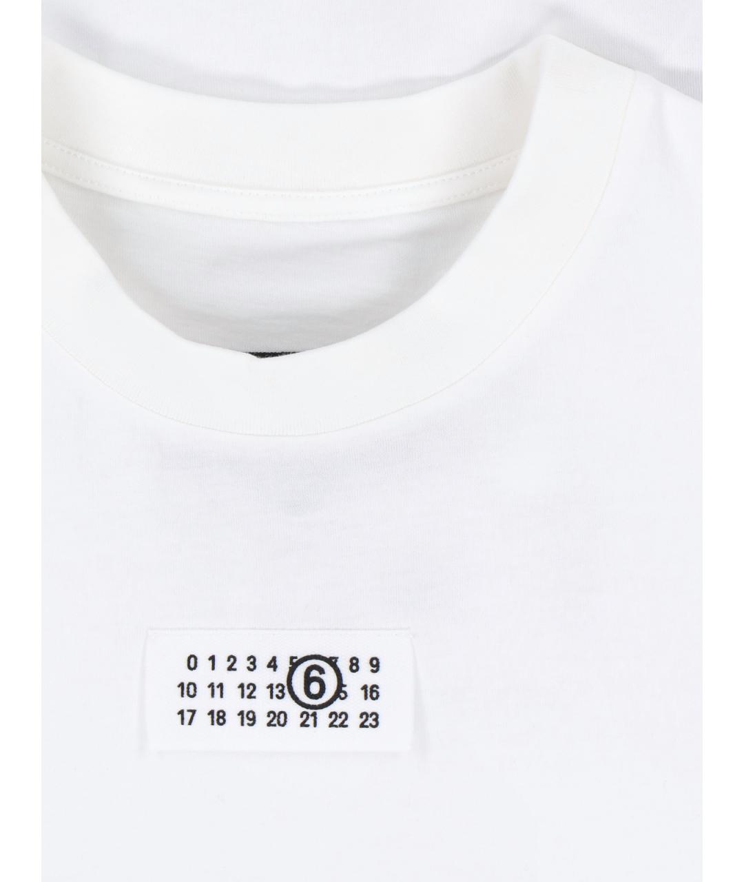 MM6 MAISON MARGIELA Белая хлопковая футболка, фото 3