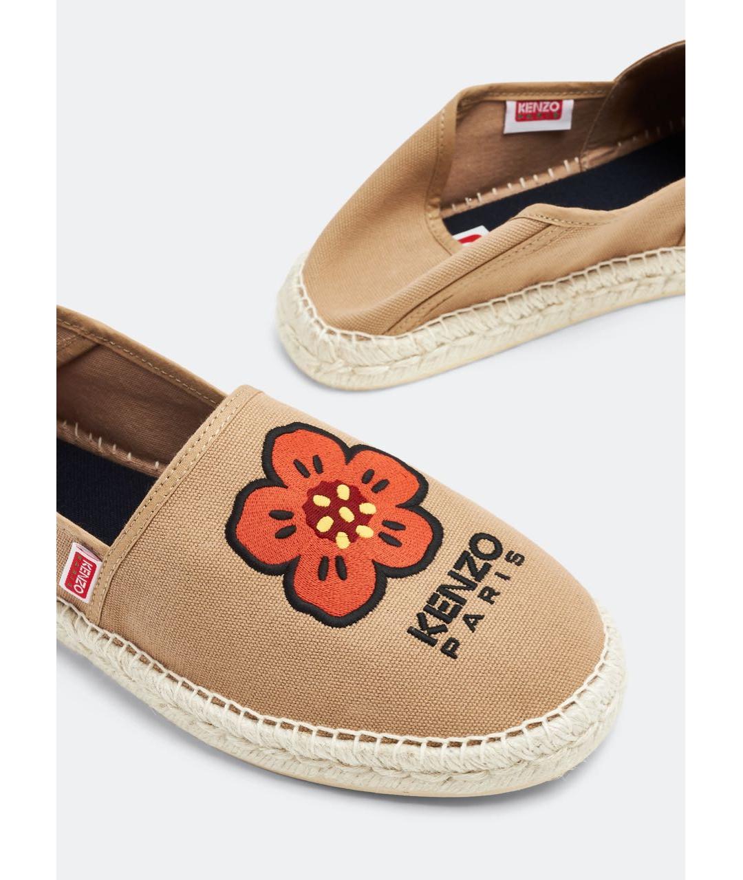 KENZO Бежевые текстильные эспадрильи, фото 3