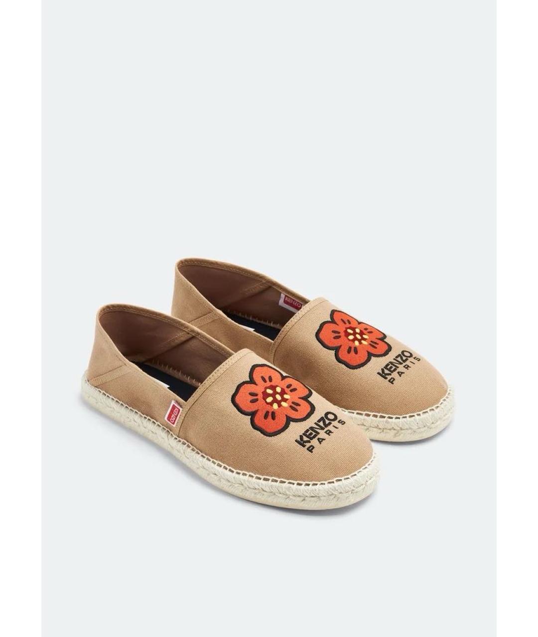 KENZO Бежевые текстильные эспадрильи, фото 2