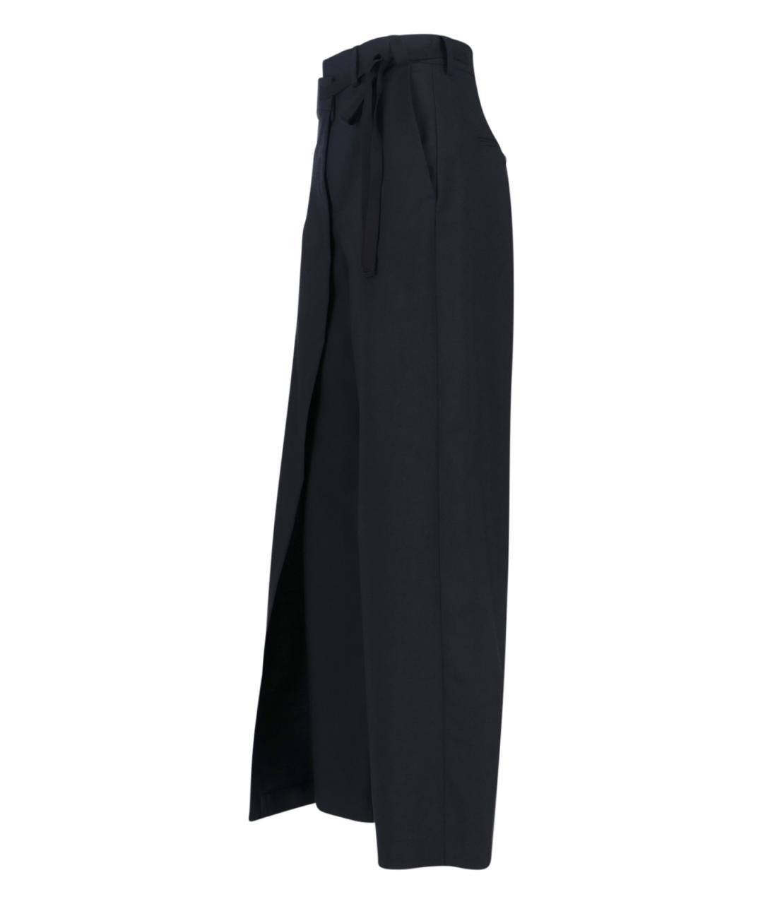 MM6 MAISON MARGIELA Черные полиэстеровые прямые брюки, фото 3
