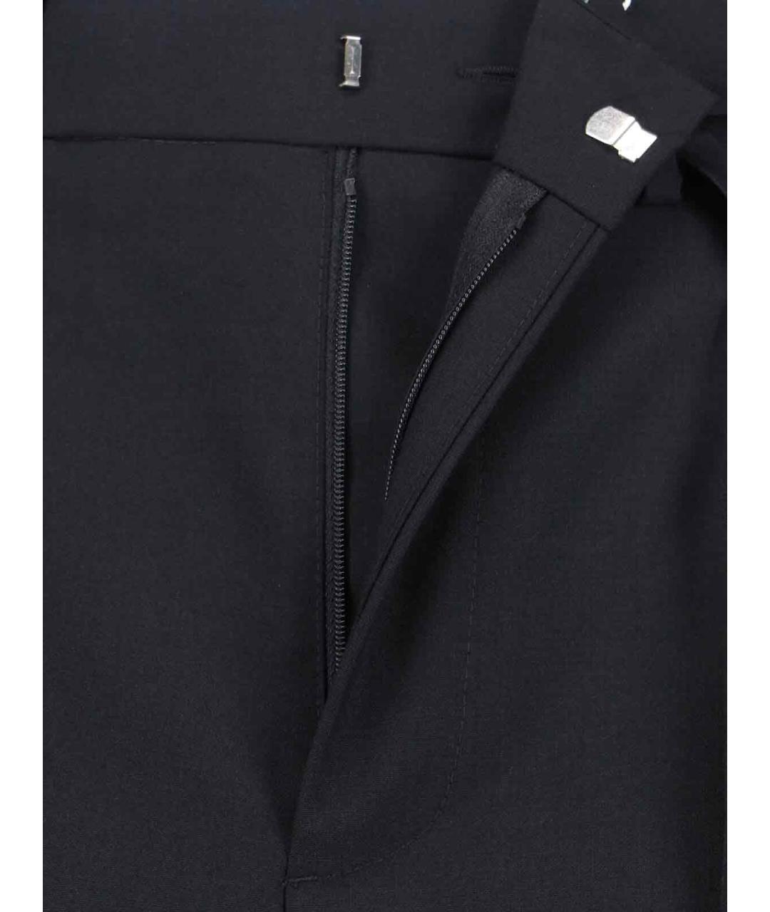 MM6 MAISON MARGIELA Черные полиэстеровые прямые брюки, фото 5