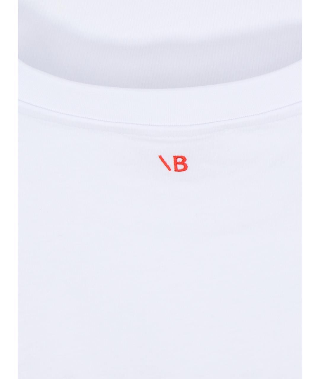 VICTORIA BECKHAM Белая хлопковая футболка, фото 3